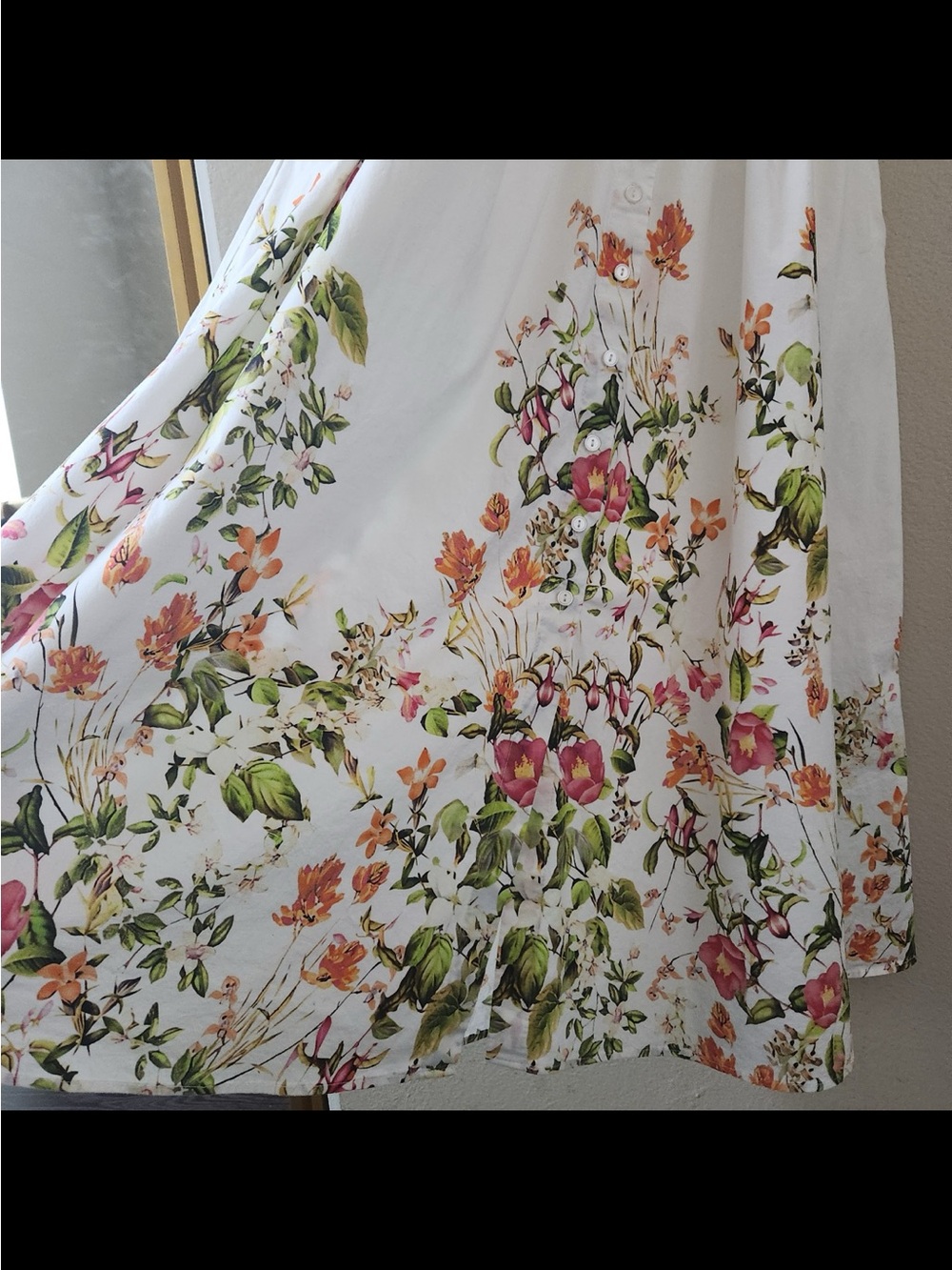 Anthropologie x Exquise The Tobie Button-Front Pleated cotton Shirt Dress size L - Picture 5 of 8